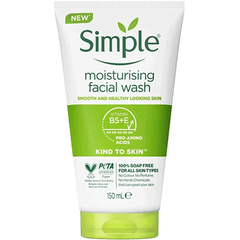 ژل شستشو صورت سیمپل مدل Moisturizing حجم 150 میلی لیتر
